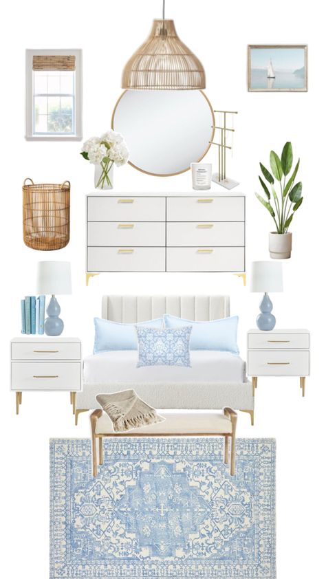 Summer bedroom/bedroom/preppy bedroom Preppy Coastal Bedroom, Bedroom Preppy, Costal Bedroom, Coastal Room Decor, Beige Bedroom Decor, Summer Room Decor, Preppy Bedroom, Preppy Coastal, Summer Bedroom