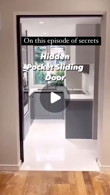 Gwendolyn Jones on Instagram: "I am so in Love with the sleek modern look of hidden pocket doors! Especially in the kitchen…Add it to the cart 🛒 

🎥 via @aaa.interiors 

#organized#organizer#declutter#homesweethome#homehacks" Pocket Door, Organize Declutter, Hidden Pocket, Pocket Doors, So In Love, Sliding Doors, Declutter, Dining Area, The Kitchen