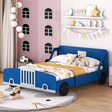 Kids race car bed