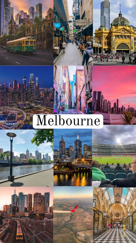 Melbourne Australia Aesthetic, Melbourne Australia City, Melbourne Aesthetic, Australia Aesthetic, Australia Wallpaper, Melbourne Trip, Australia City, Manifesting Vision Board, Melbourne Travel