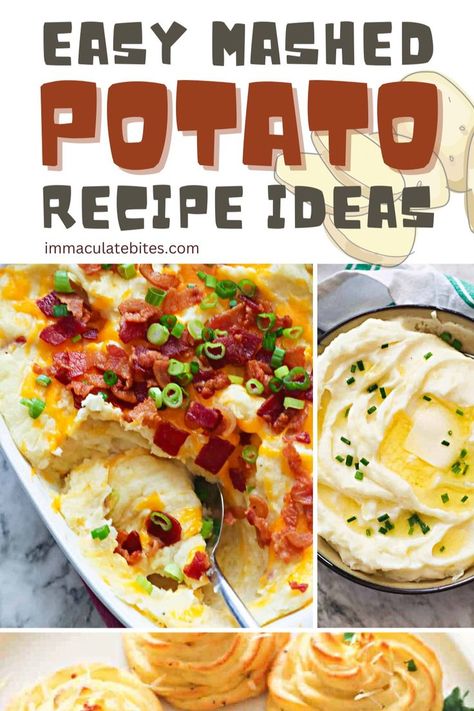 Easy Mashed Potato Recipes – These creamy, fluffy, and savory mashed potato recipes are the perfect best side dishes for the upcoming holidays. With lots of variations to choose from, savory or sweet, your tastebuds will surely enjoy the feast. These recipes are guaranteed fail-proof, family-friendly, and undoubtedly delicious. Potato Recipe Ideas, Mashed Potatoes Recipe Easy, Mashed Potato Recipe, Delicious Side Dishes, Easy Mashed Potatoes, Mashed Potato Recipes, Potato Recipe, Mashed Potato, Best Side Dishes