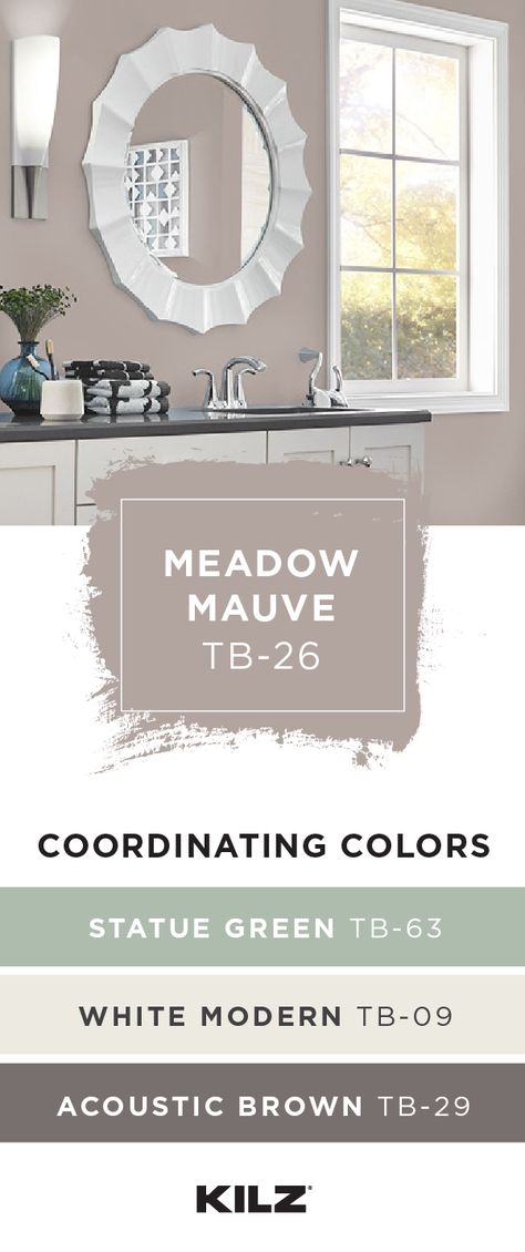 Neutral Mauve Paint Colors, Neutral Purple Paint, Perfect Mauve Paint Color, Best Muted Green Paint Colors, Meadow Mauve Paint, Mauve Paint Colors, Farmhouse Chic Living Room, Best Exterior House Paint, Best Exterior Paint