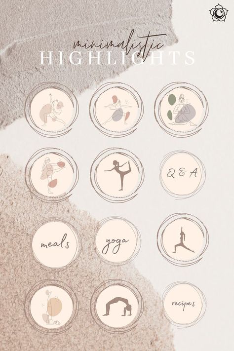 Create good first impressions, easy navigation, and showcase your content. A beautiful neutral theme and a minimalistic touch to your IG page. Perfect for fitness professionals and coaches!. #InstagramHighlightCovers #AestheticDesign #CoverArt #HighlightIcons #InstaCoversn Neutral Icons, Women Aesthetics, Instagram Highlight Covers Aesthetic, Highlight Covers Aesthetic, Stretching Flexibility, Ig Highlight Covers, Instagram Covers, Health Aesthetic, Highlight Covers Instagram