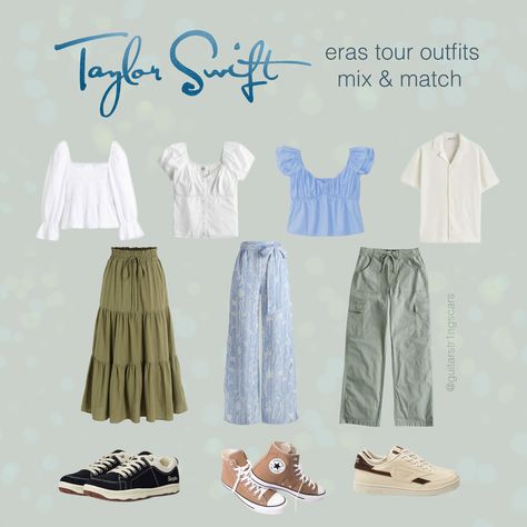 Taylor Swift Debut Concert, Ers Tour Outfits, Eras Tour Outfit Ideas Debut, Matching Eras Tour Outfits, Folklore Inspired Outfits, Eras Tour Outfits Folklore, Taylor Swift Themed Outfits, Folklore Eras Tour Outfit, Movie Outfit Ideas