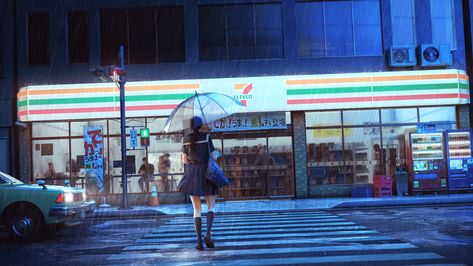 7 Eleven (1920x1080) Active Wallpaper, Computer Desktop Backgrounds, Wallpaper For Computer, Desktop Background Images, R Wallpaper, 7 Eleven, Cyberpunk Art, Computer Wallpaper, Fantastic Art