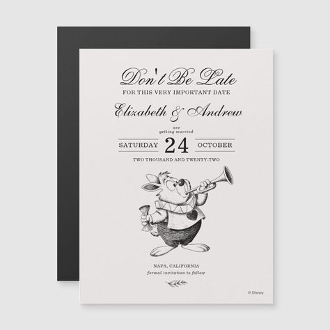 Disney's Alice in Wonderland Save the Date Disney Template Disney Save The Date, Save The Date Disney, Wonderland Party Invitations, Save The Date Invites, Disney Wedding Invitations, Alice In Wonderland Invitations, Disney World Wedding, Alice In Wonderland Disney, Alice In Wonderland Wedding