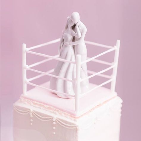 Its been 5 months since we got married. We outlasted Kim K's 72 day marriage, so there's that. Here's a photo of our wedding cake to… Wrestling Wedding, Heavy Metal Wedding, Soccer Wedding, Hockey Wedding, Sports Themed Wedding, Golf Wedding, Baseball Wedding, Fishing Wedding, Wedding Theme Inspiration