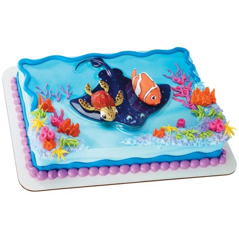 Finding Nemo Nemo & Squirt Animal Cupcakes Easy, Finding Nemo Birthday Cake, Dory Cake, Finding Nemo Cake, Finding Nemo Party, Nemo Birthday Party, Nemo Cake, Finding Nemo Birthday, Nemo Party