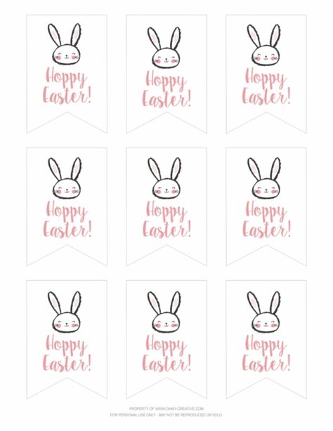 Free Printable Hoppy Easter Gift Tags | OHMY-CREATIVE.COM | Easter Printable | Easter Treat | Gift Tag | Easter Gift | Happy Easter | Bunny Printable | Classroom Treat | Party Favor | Easter Favor | Printable | Free Printable Hoppy Easter Tags Free Printables, Lds Easter Printables, Easter Printables Preschool, Vintage Easter Printables, Easter Tags Free Printable, Printable Easter Activities, Happy Easter Printable, Labels Printables, Bunny Printable