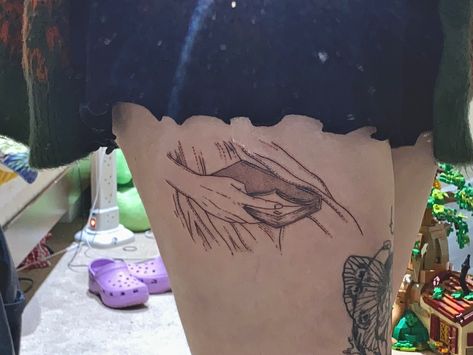 Rectangle Tattoo Placement, Sapphic Tattoo Minimalist, Portrait Of A Lady On Fire Tattoo, Lady On Fire Tattoo, Wlw Tattoo Ideas, Lesbian Tattoo Ideas Design, Sappho Tattoo, Sapphic Tattoo Ideas, Wlw Tattoos