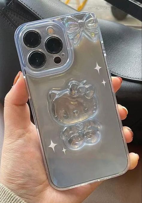 Hello Kitty phone case Clear Hello Kitty Phone Case, Y2k Phone Case Ideas, Sanrio Phone Case, Clothing Challenge, Hello Kitty Iphone Case, Hello Kitty Crystal, Tulip Phone Case, Y2k Phone Case, Hello Kitty Phone