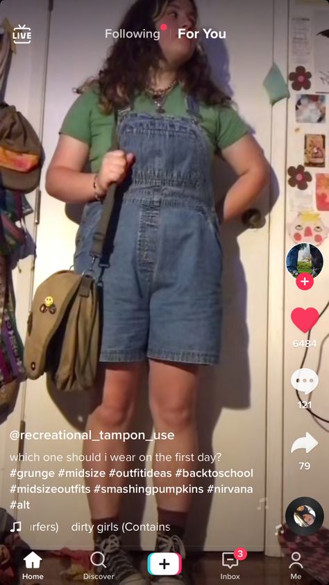 Midsize Overalls, Midsize Overalls Outfit, Overalls Outfit Plus Size, Shorts Overalls Outfit, Midsize Fits, Outfit Plus Size, Midsize Outfits, Overall Outfit, Tiktok Outfits