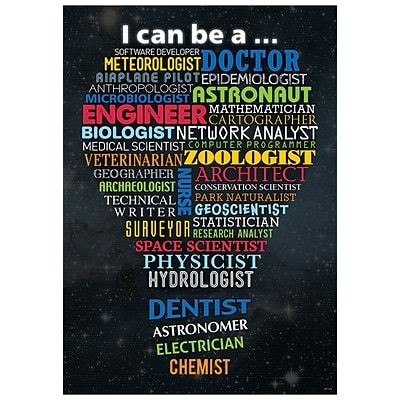 Creative Teaching Press 19 x 13" STEM Careers Poster (CTP7273) | Quill.com Stem Poster, Stem Posters, Eucalyptus Deglupta, Science Room, Creative Teaching Press, Stem Careers, Stem Classroom, Stem Teacher, Airplane Pilot