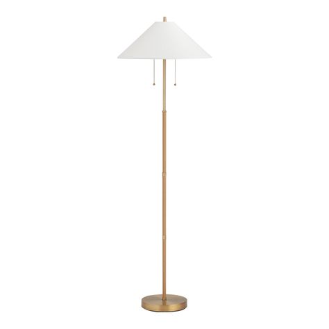 Nursery Floor Lamp Ideas, Floor Lamp Ideas, Floor Lamp Mid Century, Mid Century Floor Lamp, Floor Lamp Gold, Mid Century Floor, Antique Brass Floor Lamp, Portland House, Floor Lamp Modern