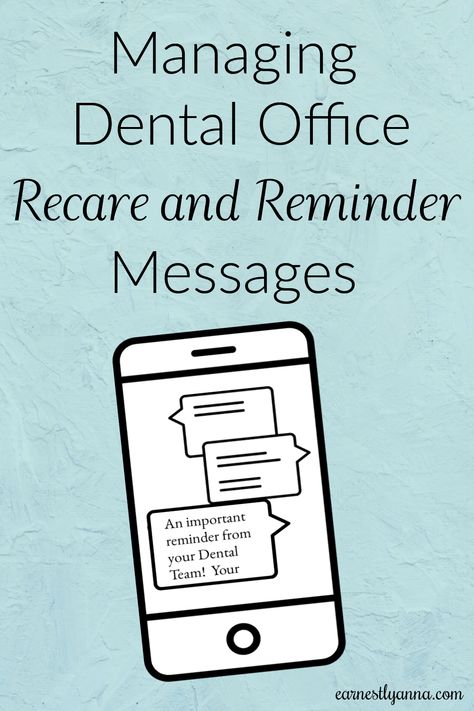 Does your patient communication system need some tweaking? Check out my tips for organizing message frequency and verbiage. Every office is unique, but this might just be the inspiration you need! Dental Organization, Dental Management, Reminder Messages, Dental Front Office, Dental Office Management, Dental Receptionist, Dental Office Manager, Dental Ideas, Dental Social Media