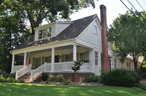 Acadian Front Porch Addition — Yeary Lindsey Architects Home With Porch, Acadian Style Homes, Front Porch Addition, Porch Addition, The Attic, Style Home, Front Porch, Architects, Porch