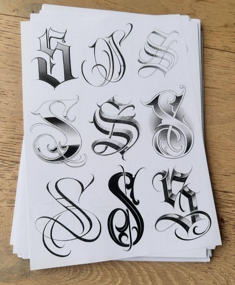 Lettering Fonts Design Alphabet, Cursive S Tattoo, T Calligraphy Letter, S Font Letter Design, S Drawing Letter, Chicano Lettering Alphabet, S Calligraphy Letter, Chicano Writing Lettering, Chicano Calligraphy