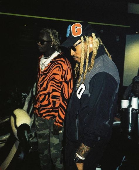 Trending Raps on Twitter: "Young Thug x Future 🐍🦅… " Young Thug Dress, Future And Young Thug, Young Thug Fashion, Young Thug Album, Future Pluto, Lord Pretty Flacko, Hip Hop Quotes, Dark Skin Men, Rap Wallpaper