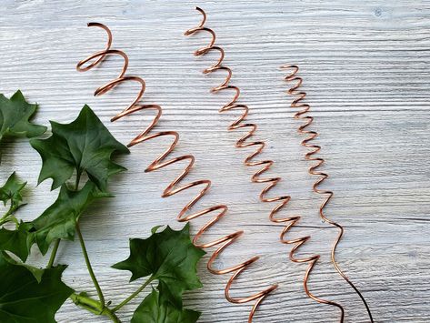 Solid copper Electro Culture rods are perfect for indoor planters, flower beds, outdoor planters, and gardens! Handcrafted with 99.9% pure copper, they not only add a touch of elegance but also serve as a powerful tool for plant growth and health. Unlike common garden stakes, the Electro Culture rods harness the power of electro culture, a method of using electrical charges to stimulate plant growth and strengthen their immune systems. As the copper stake interacts with the soil, it creates a su Copper Wire Gardening, Copper Wire For Gardening, Copper Trellis, Copper Garden Art, Electro Culture, Copper Garden, Wire Jig, Copper Diy, Planter Ideas