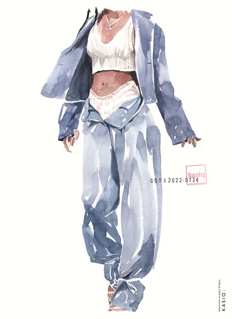 Fashion Illustration on Behance Illustration Rendering, B W Portrait, Fashion Art Direction, Water Coloring, Illustration Series, Fashion Illustration Watercolor, Portrait Series, Watercolor Fashion, Illustration Fashion