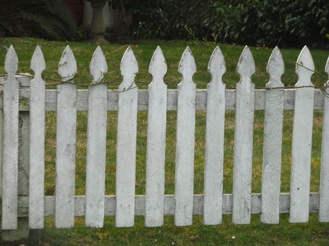 Old White Picket Fence by FoxStox.deviantart.com on @DeviantArt Fence Wallpaper, Wooden Picket Fence, Picket Fence Gate, Backyard Fencing, Wood Fence Gates, Fence Picket, White Fence, Family Room Walls, Pet Fence