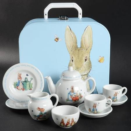 Adorable Peter Rabbit Figurines, Beatrix Potter Illustrations, Easter Tableware, Childrens Tea Sets, Baby Shower Candle Favors, Peter Rabbit Nursery, Fine China Dinnerware, Rabbit Collection, Benjamin Bunny