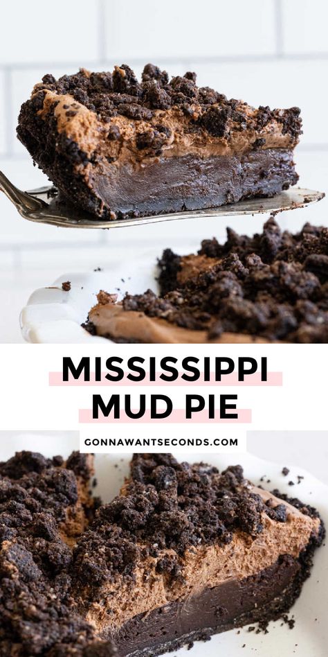 Mud Pie Recipe, Mississippi Mud Pie, Beaux Desserts, Best Chocolate Desserts, Chocolate Pie Recipes, Mississippi Mud, Chocolate Pies, Pie Dessert, Mud Pie