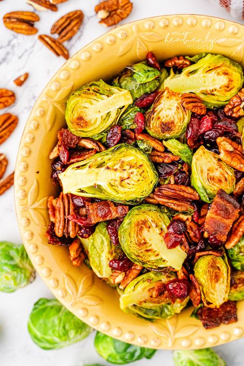 Roasted Brussel Sprouts With Bacon, Peanut Butter Cookie Lasagna, Brussel Sprouts With Bacon, My Heavenly Recipes, Crockpot Meatloaf Recipes, Crispy Brussel Sprouts, How To Make Meatloaf, Heavenly Recipes, Bacon Brussel Sprouts