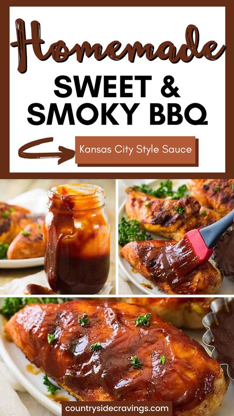 Treat your taste buds to the authentic flavors of Kansas City with our Homemade BBQ Sauce! Crafted with care using simple ingredients, this sauce strikes the perfect balance between sweet and smoky, making it the ideal accompaniment to grilled meats, sandwiches, and more. Whether you're hosting a backyard barbecue or simply craving a taste of the Midwest, this sauce is sure to add a deliciously bold flavor to your dishes. Banana Bbq Sauce, Kansas City Barbecue Sauce Recipe, Kansas City Bbq Sauce, Home Made Bbq Sauce, Kansas City Bbq, Best Sauce Recipe, Make Bbq Sauce, Best Barbecue Sauce, Best Bbq Recipes