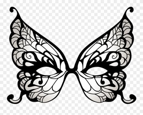 Mask Hairstyles, Masquerade Mask Drawing, Mardi Gras Mask Template, Hd Butterfly, Masquerade Mask Template, Butterfly Masquerade Mask, Masquerade Mask Diy, Mask Png, Black Masquerade Mask