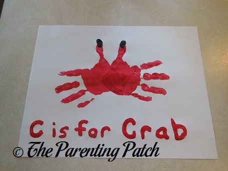 C Is for Crab Handprint Craft | Parenting Patch Crab Handprint, Handprint And Footprint Crafts, Make A Letter, Crab Craft, Thumbprint Crafts, Crab Crafts, Jellyfish Craft, Footprint Crafts, Baby Art Projects