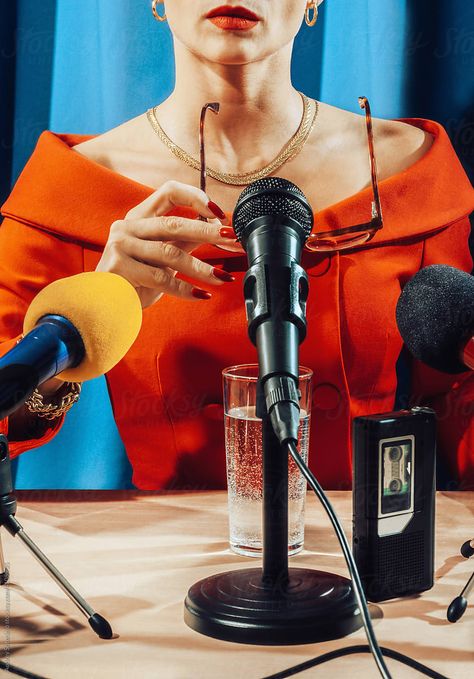 Microphone Photoshoot, Press Conference Aesthetic, Content Moodboard, Eyewear Photography, Summer Shoot, Pink Friday, Press Conference, Editorial, Stock Photos