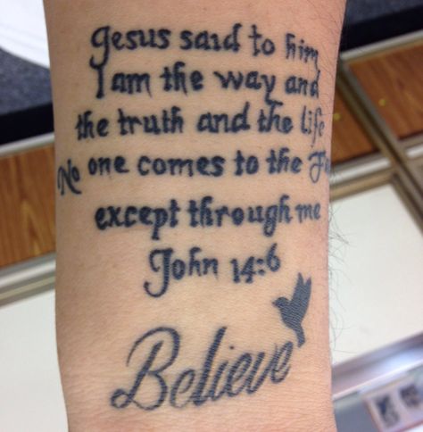 Believe!! Jesus said to him I'am the way and the truth and the life. No comes to the father except through me. John 14:6 The Way The Truth And The Life Tattoo, I Am The Way The Truth And The Life Tattoo, John 8:7 Tattoo, John 16:22 Tattoo, John 15:12 Tattoo, John 3:16 Shirt Ideas, Womens Winter Fashion Outfits, Your Word Is Truth John 17:17, Womens Fashion Casual Fall