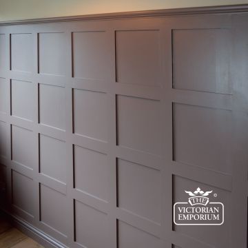 Wall panelling kits | The Victorian Emporium Living Room Panelling, Modern Wall Paneling, Wall Paneling Diy, Dado Rail, Wood Panels, Interior Design Art, Shaker Style, Reception Rooms, Wall Panels