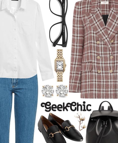 geek chic. Outfit | ShopLook Outfit Maker, Geek Chic, Outfit Shoplook, Chic Outfit, Work Outfits, My Future, A Style, Work Outfit, Cotton Linen