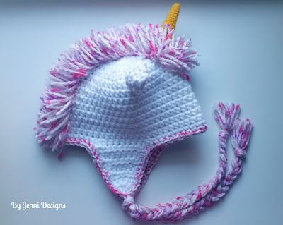 Unicorn Crochet Hat, Unicorn Hat Pattern, Crocheted Unicorn, Crochet Unicorn Hat, Crochet Scarf For Beginners, Scarves Crochet, Crochet Mittens Pattern, Crochet Shawl Free, Unicorn Crochet