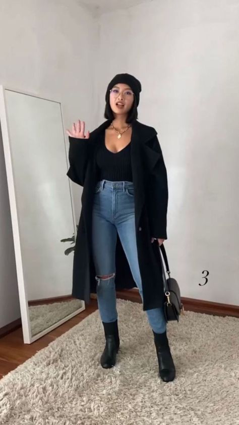 Cute Casual Brunch Outfits Winter, Date Outfits Rainy Day, Warm Brunch Outfit, Warm Outfits For Fall, Kings Game Outfit, Brunch Winter Outfits, Cute Winter Brunch Outfits, Casual Edgy Outfits Winter, Cold Brunch Outfit