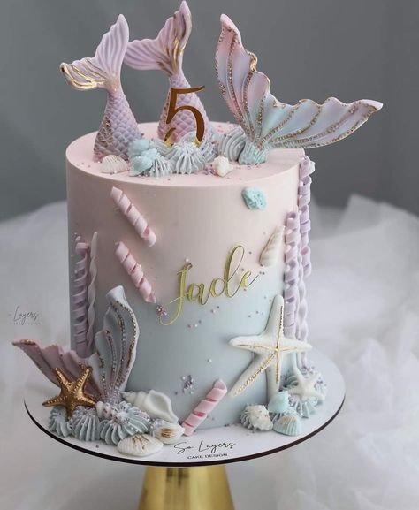 Mermaid Birthday Cake, Pastel Mermaid, Cake Wallpaper, Mermaid Birthday Party Decorations, Mermaid Theme Birthday Party, Mermaid Birthday Cakes, Wedding Anniversary Cakes, Unique Birthday Cakes, Sea Cakes