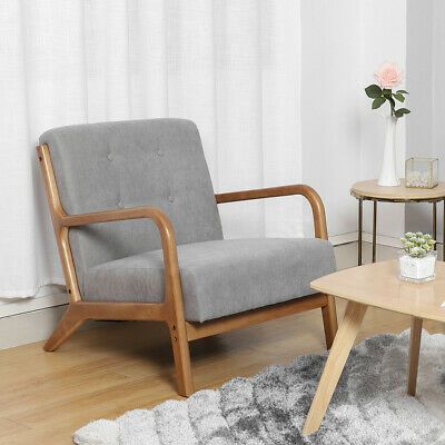 Sofa Scandinavian Style, Wooden Frame Sofa, Wooden Couch, Frame Fabric, Wooden Armchair, Sofa Fabric, Sofa Frame, Chair Sofa, Single Sofa