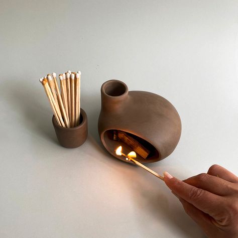 Tabletop Fireplaces, Ceramics Pottery Vase, Ceramic Incense Holder, Clay Cup, Table Top Design, Interiors Dream, Modern Ceramics, Ceramics Ideas Pottery, Pottery Studio