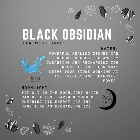 How To Cleanse Black Obsidian, Spiritual Topics, Crystals Energy, Black Obsidian Crystal, Obsidian Crystal, Clear Negative Energy, Breathe Easy, Crystal Healing Stones, Crystal Meanings