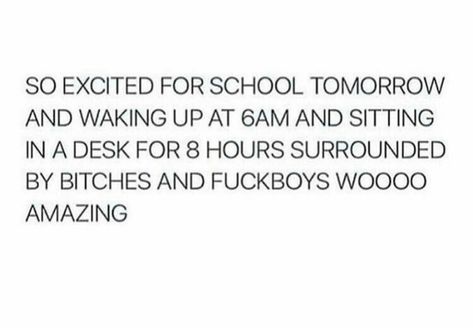 School Tomorrow Quotes, Tweets About School, Back To School Quotes Funny, School Tweets, School Struggles, Homeschool Highschool, Tomorrow Quotes, Class Memes, Back To School Funny