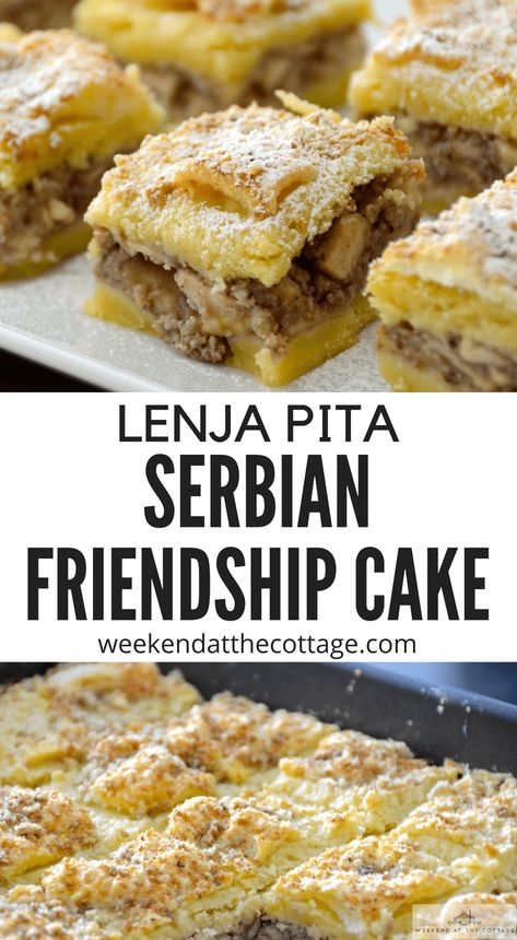 Apple Receipts, Yugoslavian Recipes, Easy Lemon Desserts, Lemon Desserts Healthy, Balkan Recipes, Serbian Culture, Apple Delight, Croation Recipes, Pita Recipe