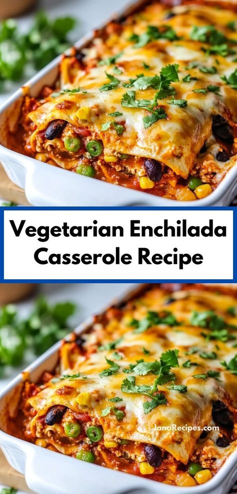 Craving a quick weeknight meal? This easy Vegetarian Enchilada Casserole can be prepared in just 30 minutes, offering a hassle-free solution for busy evenings while still delivering fantastic taste and nutrition.