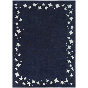 Isabelle & Max™ Lorccan Geometric Navy Area Rug | Wayfair Star Wars Area Rug, Fun Rug, Kids Area Rugs, Kids Area, Junior Year, Navy Area Rug, Contemporary Designs, Transitional Area Rugs, Fox Terrier