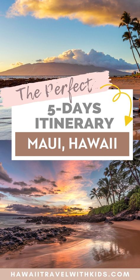 Image of beaches in Maui right at sunset when the lighting is extra gorgeous. Must Do In Maui, Best Beaches In Maui, Hawaii Family Vacation, Hawaii Trip Planning, Hawaii Vacation Tips, Maui Honeymoon, Maui Itinerary, Things To Do In Maui, Maui Activities