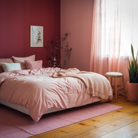 Colors That Go With Burgundy💜💜💖 Burgundy Bedroom, Cozy Bedroom Design, Pink Bedroom, Cozy Bedroom, Bedroom Design, Decor Ideas, Farmhouse, Bedroom, Pink