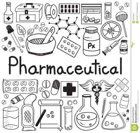 Pharmaceutical And Pharmacist Doodle Handwriting Icons - Download From Over 65 Million High Quality Stock Photos, Images, Vectors. Sign up for FREE today. Image: 70035460 Doodle Handwriting, Pharmacy Art, Health Symbol, Medical Icon, Doodle Icon, Sketch Notes, Bullet Journal Doodles, Journal Doodles, Pharmacist