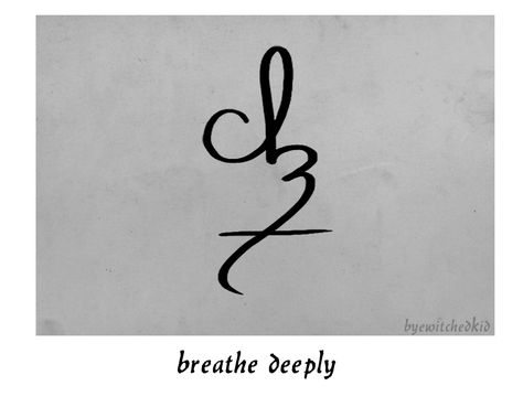 Tools for Creativity and Body-Mind Wellness — byewitchedkid: breathe deeply; A sigil for... Sigil Athenaeum, Breathe Symbol, Sanskrit Tattoo, 4 Tattoo, Inspiration Tattoos, Disney Tattoo, Symbol Tattoos, Boy Tattoos, Seni Cat Air