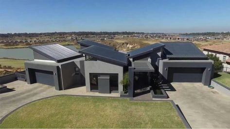 Modern House Design 5 Bedrooms, Flat Roof House Plans In South Africa, Modern Roofing Design, Butterfly House Design, 5 Bedrooms House Plans, Butterfly House Plans South Africa, Butterfly Roof House South Africa, 5 Bedroom Single Storey House Plans, Modern 5 Bedroom House Design